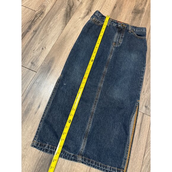 Arizona VTG 90's Y2K Womens / JR Denim Maxi Split Hem Skirt 8 Reg ( Small) 100% - Picture 9 of 11